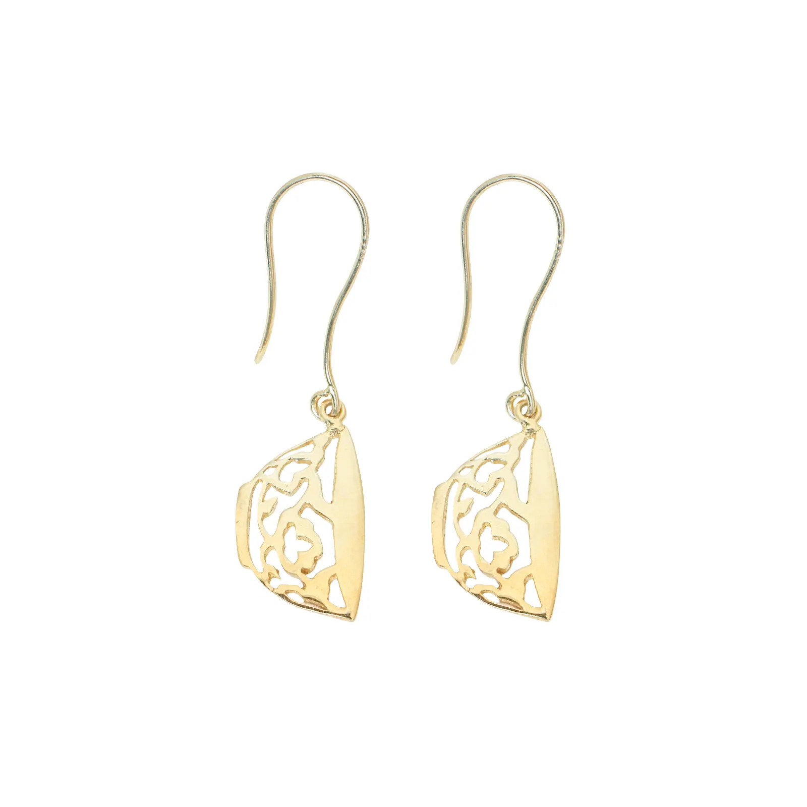 Серьги пиалушки без эмали позолота