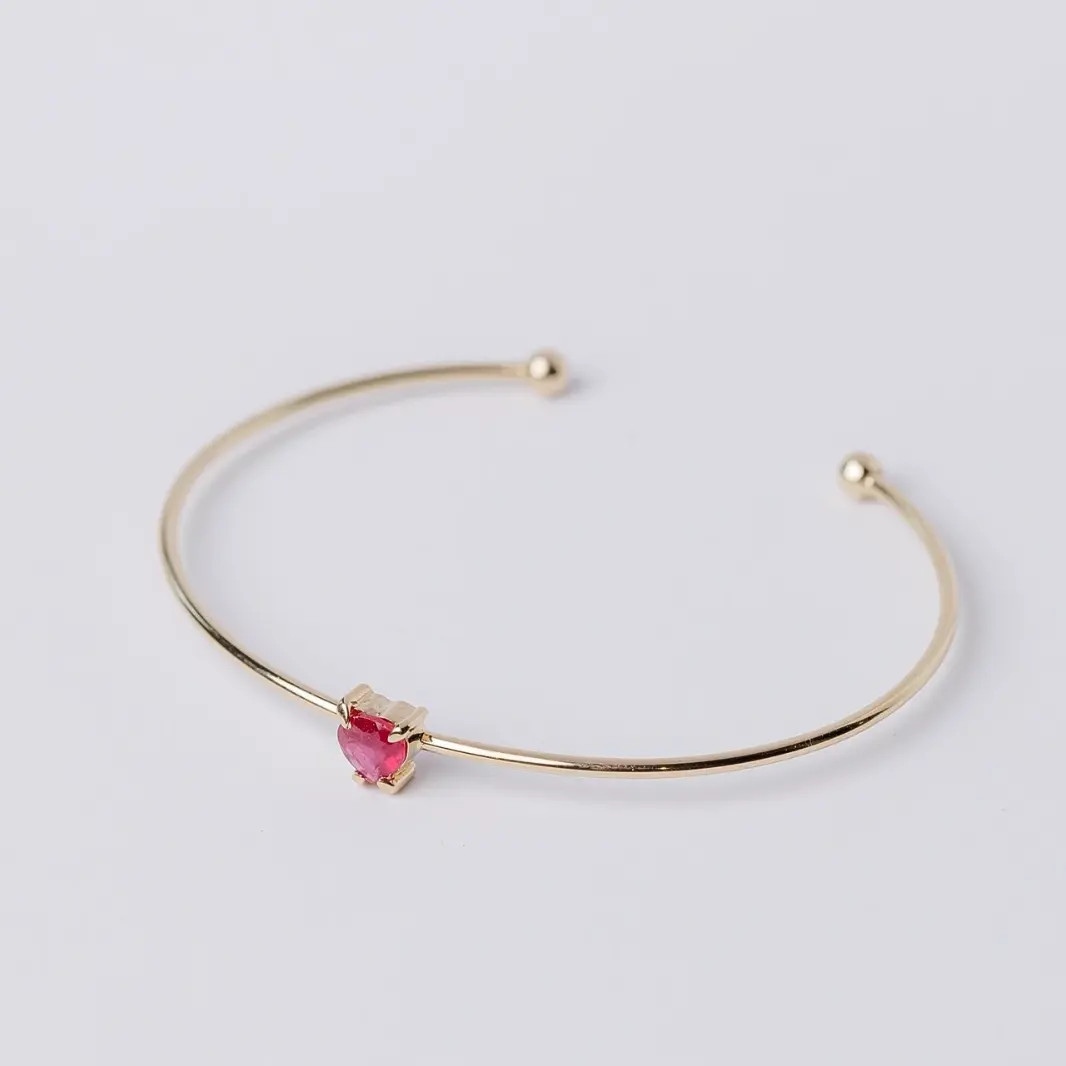 Браслет "Каф с рубином"