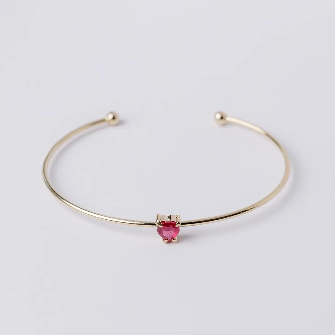 Браслет "Каф с рубином"