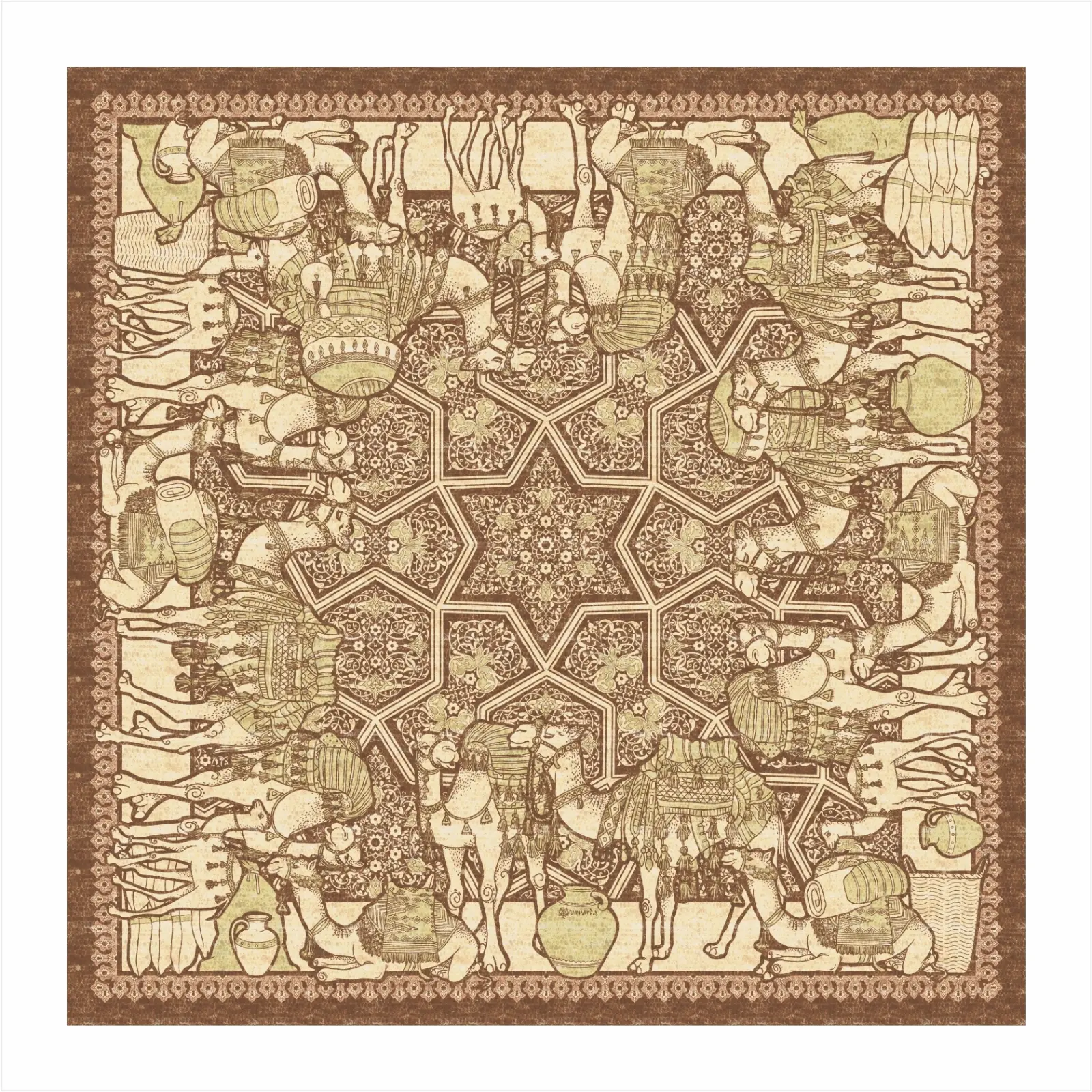 Платок "Silk road" 100% шелк