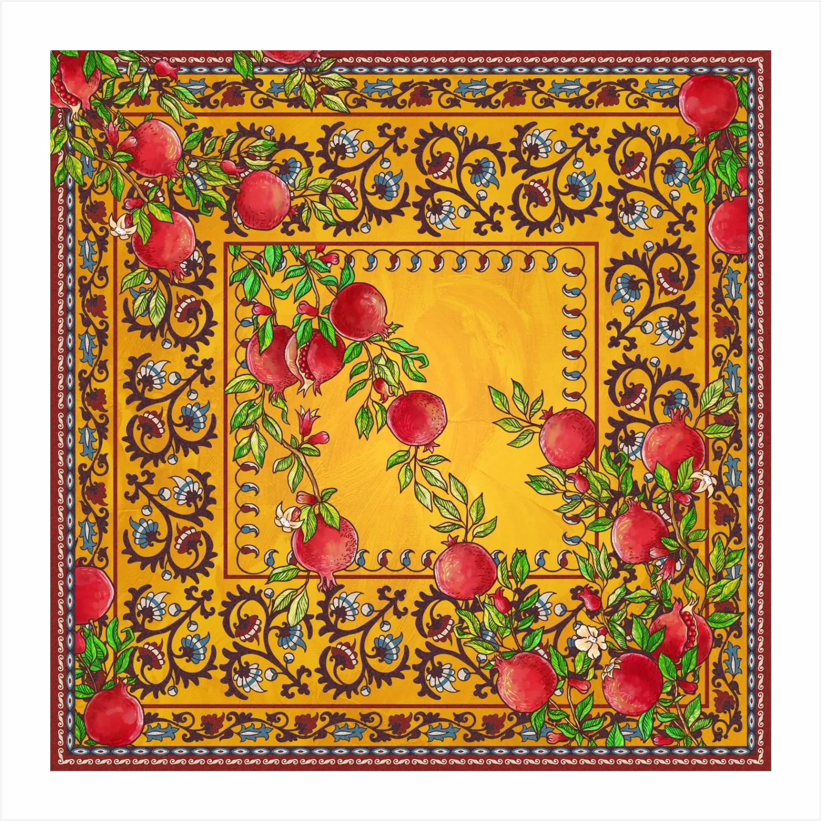 Платок "Sun of Azia" 100% шелк