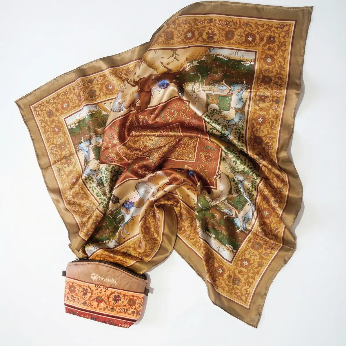 Платок "Heavenly horses" 100% шелк